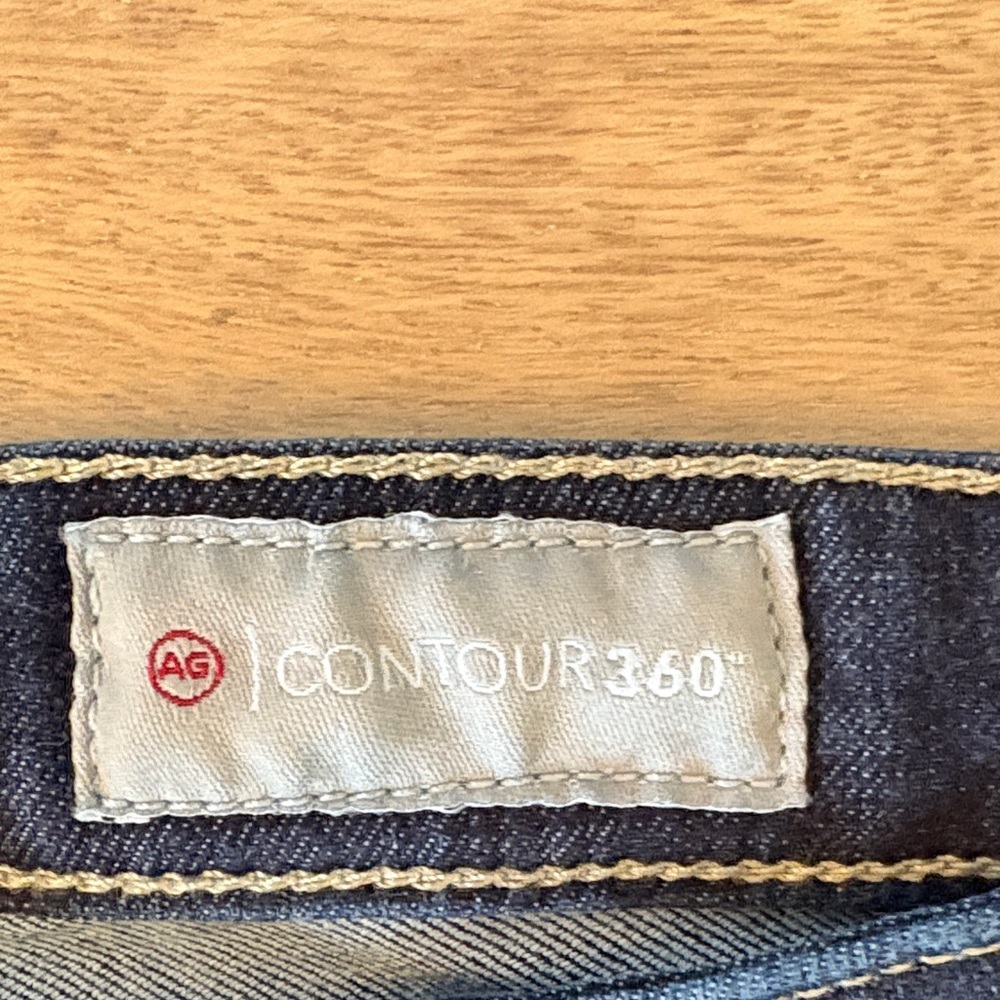 AG Adriano Goldschmied Women's Dark Blue Straight Leg Jeans-Cigarette Leg - Picture 3 of 13